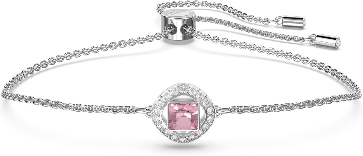 【スワロフスキー】Swarovski angelic square Swarovski Angelic Square Bracelet, with Pink and White